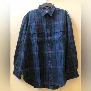 Vintage Single Needle Tailoring Men’s Plaid Long Sleeves